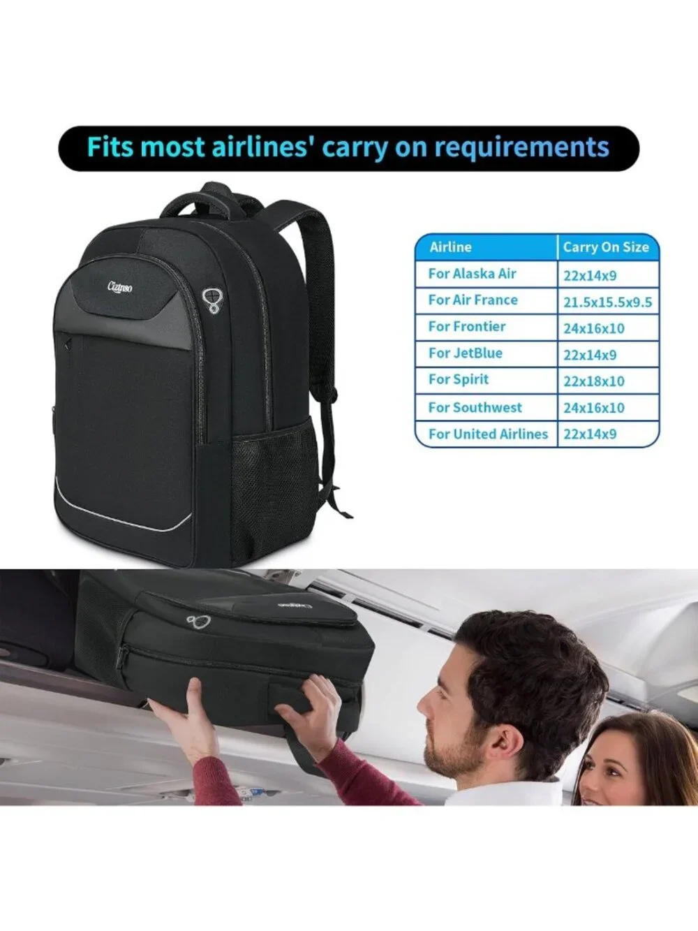 Durable Anti-Theft Travel Backpack with USB Port, Water-Resistant Laptop Bag